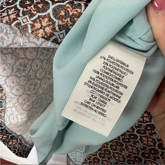 Alice & Olivia New front tie babydoll metallic mini 6 - Picture 5 of 8